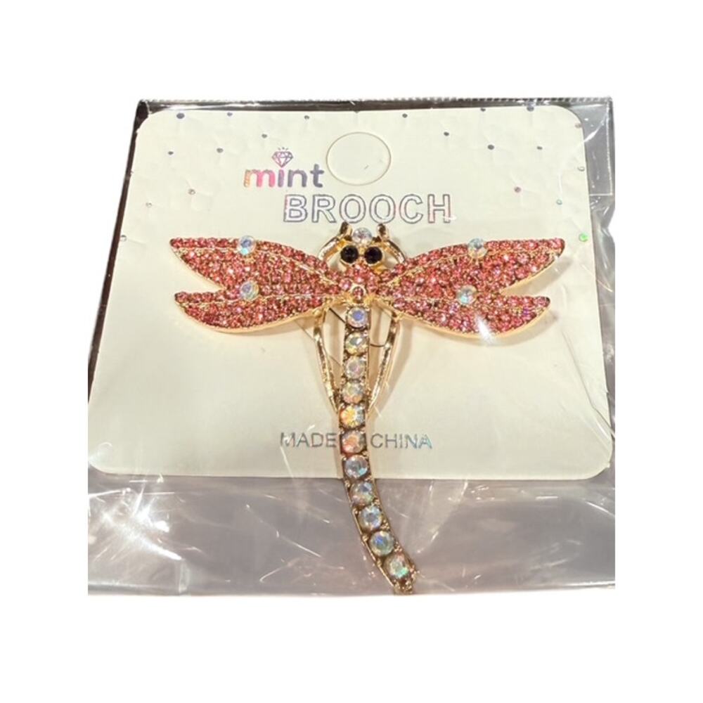Malibu Pink Dragonfly Brooch - Picture 2 of 3